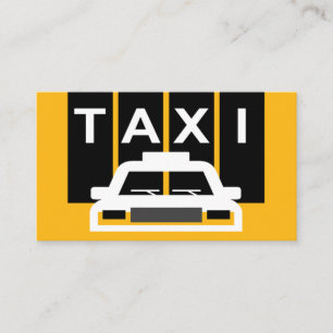 Taxi Auto auf schwarzen Streifen Visitenkarte