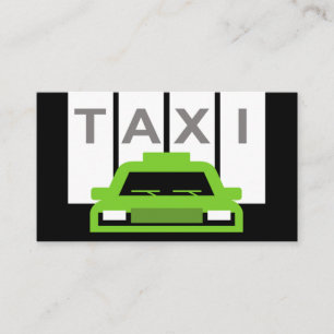 Taxi Auto Vertikale Weiße Streifen Visitenkarte