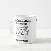 Taxi & Autovermietung Cartoon Tasse (Vorderseite Links)