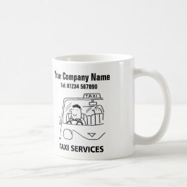 Taxi & Autovermietung Cartoon Tasse