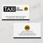 Taxi Cab Auto Schwarzer Tab Visitenkarte (Vorne/Hinten)
