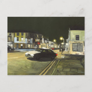 Taxi Cab, Cardiff, Wales, UK Postkarte