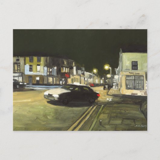 Taxi Cab, Cardiff, Wales, UK Postkarte (Vorderseite)