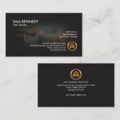 Taxi Cab Dashboard Ansicht Nachtzeit Cab Service Visitenkarte (Vorne/Hinten)