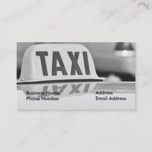 Taxi Cab Driver Service Visitenkarte