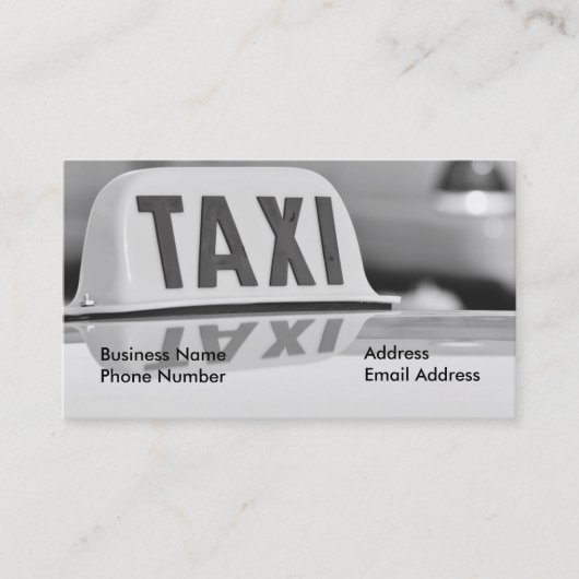 Taxi Cab Driver Service Visitenkarte (Vorderseite)