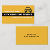 Taxi Cab Driver Services Visitenkarte (Vorne/Hinten)