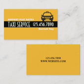 Taxi Cab Driver Services Visitenkarte (Vorne/Hinten)
