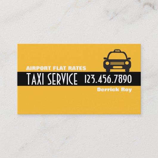 Taxi Cab Driver Services Visitenkarte (Vorderseite)