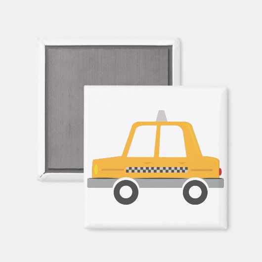 Taxi Cab Magnet (Vorderseite/Rückseite)