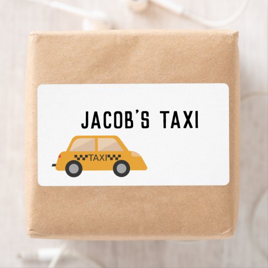 TAXI CAB PERSONALISIERTE RÜCKSENDEADRESSEN-AUFKLEB (Insitu)