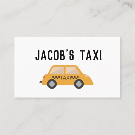 TAXI CAB Personalisierte Visitenkarten Visitenkarte (Vorderseite)