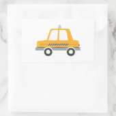 Taxi Cab Rechteckiger Aufkleber (Tasche)