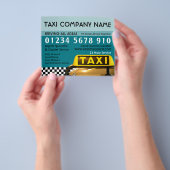 Taxi-Cab-Sign mit Preislisten-Werbung Flyer (Gruppe)
