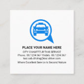 Taxi Cab Speech Box Quadratische Visitenkarte (Rückseite)