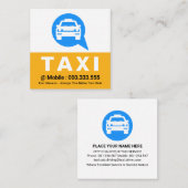 Taxi Cab Speech Box Treiber Quadratische Visitenkarte (Vorne/Hinten)