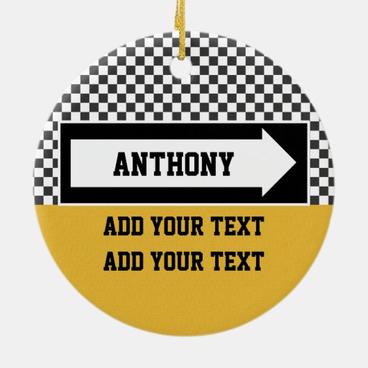 TAXI Cab - SRF Keramik Ornament (Hinten)