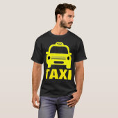 Taxi Cab und Text über den dunklen T - Shirt der M (Vorne ganz)