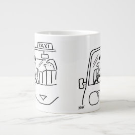Taxi Cartoon Jumbo-Tasse