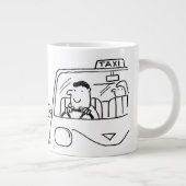 Taxi Cartoon Jumbo-Tasse (Rechts)