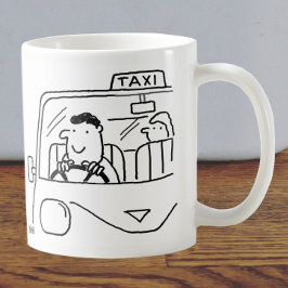 Taxi-Cartoon Kaffeetasse