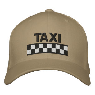 TAXI Checkered Stickbestickte Baseballkappe Bestickte Baseballkappe