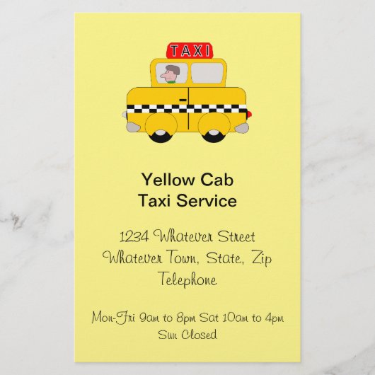Taxi Company Flyer (Vorne)