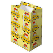Taxi Design Mittlere Geschenktüte (Rückseite Schrägansicht)
