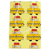 Taxi Design Mittlere Geschenktüte (Rückseite)