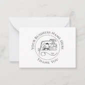 Taxi-Dienstleistungen Vielen Dank Note Card Mitteilungskarte (Vorderseite)