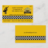 Taxi-Dienstleistungsunternehmen-Karte Visitenkarte (Vorne/Hinten)