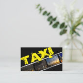 Taxi driver cabdriver transporter city chauffeur visitenkarte (Stehend Vorderseite)