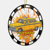 Taxi Driver Keramik Ornament (Links)