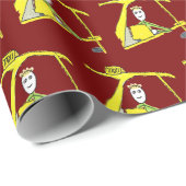 Taxi Driver Stickman Geschenkpapier (Rolleneckpunkt)