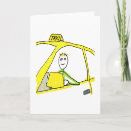 Taxi Driver Stickman Karte