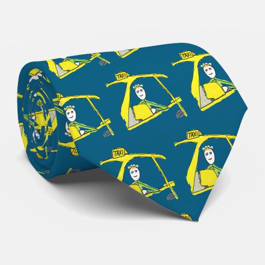 Taxi Driver Stickman Krawatte (Gerollt)