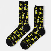 Taxi Driver Stickman Socken (Linkes Detail)
