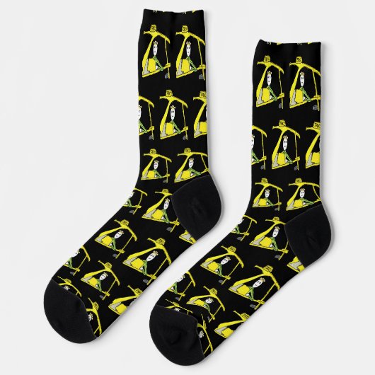 Taxi Driver Stickman Socken (Linkes Detail)