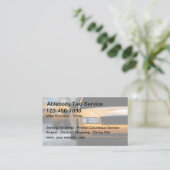 Taxi Fahrer Einfache Transportkosten Visitenkarten Visitenkarte (Stehend Vorderseite)