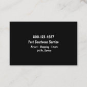 Taxi-Fahrer-Europäer Visitenkarte (Rückseite)