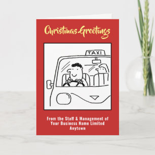 Taxi-Fahrer oder Weihnachtskarte für Privatpersone Feiertagskarte