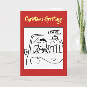 Taxi-Fahrer oder Weihnachtskarte für Privatpersone Feiertagskarte