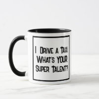 Taxi Fahrer Super Talent. Zwei Tone-Kaffee-Tasse