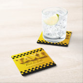 Taxi-Fahrer / Taxi-Service Rechteckiger Pappuntersetzer (Vor Ort)