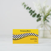 Taxi-Fahrer-Visitenkarte Visitenkarte (Stehend Vorderseite)