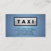 Taxi-Fahrer - Visitenkarten Visitenkarte (Rückseite)