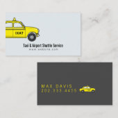 Taxi & Flughafen Shuttleservice Visitenkarte (Vorne/Hinten)