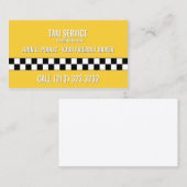 Taxi Führer Schwarzweiß-Muster Visitenkarte (Vorne/Hinten)