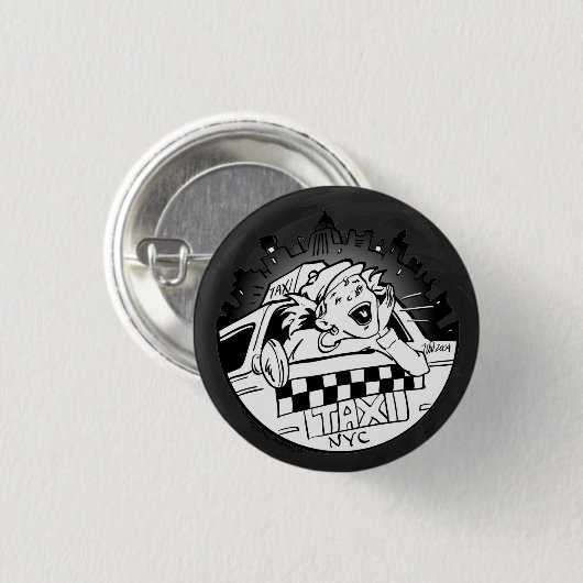 Taxi Girl Button (Vorne & Hinten)