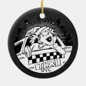 Taxi Girl Keramikornament (Hinten)